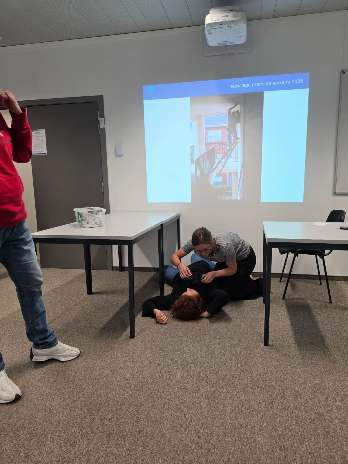 Exercice pratique dans une salle de formation