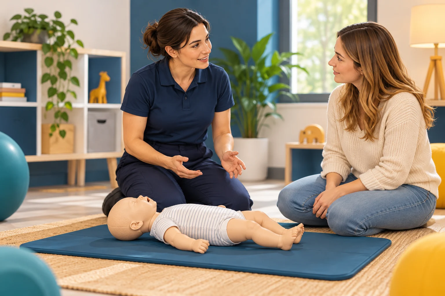 Illustration de formation aux premiers secours pédiatriques