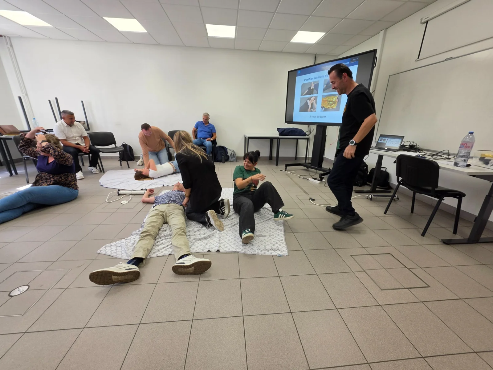 Exercices de prise en charge en salle